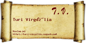 Turi Virgília névjegykártya